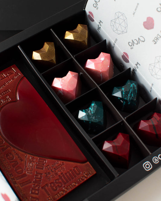 Caja de 8 Bombones + Barra I Love You