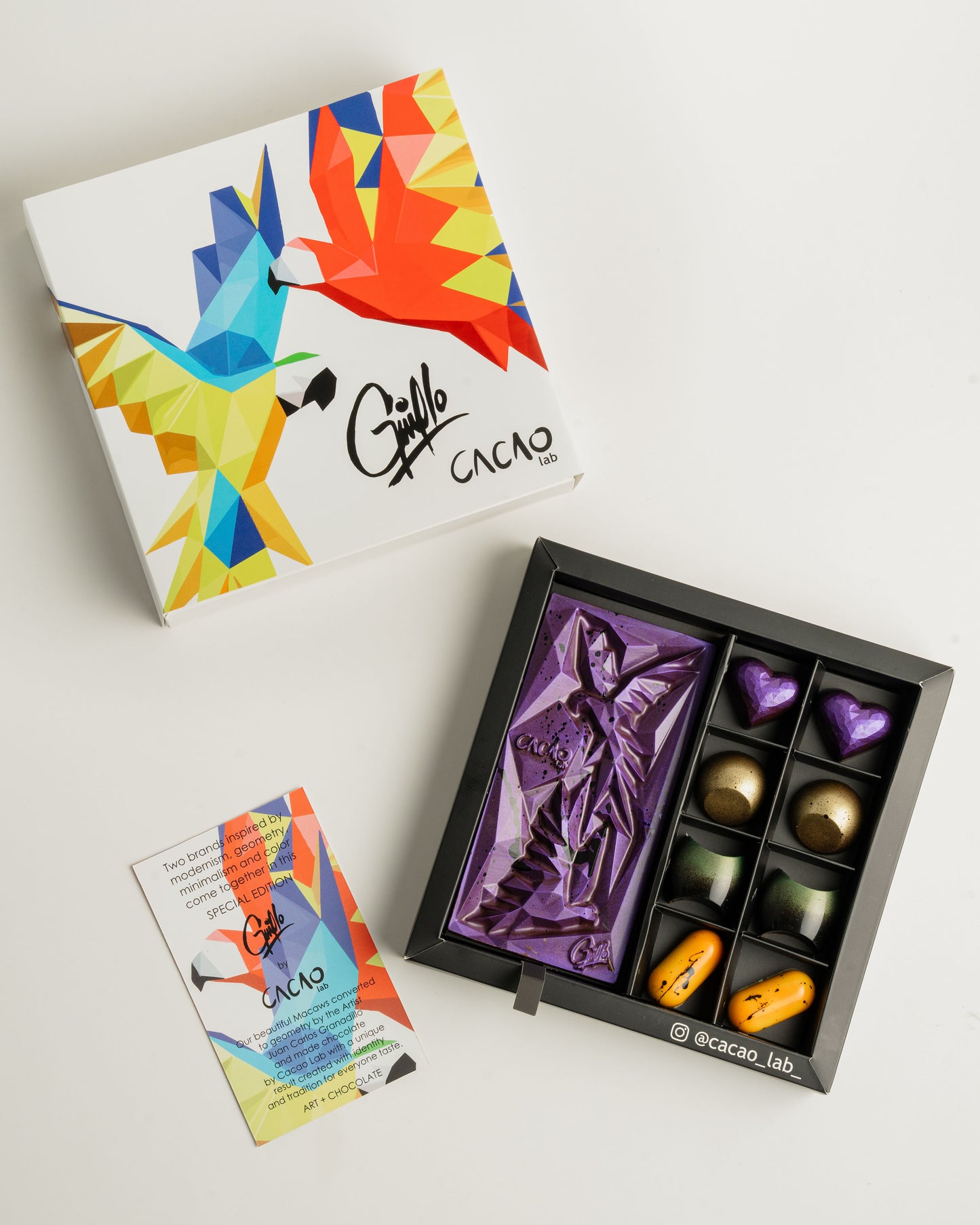"Caja de 8 Bombones + Barra Guacamayas (Edición Especial)"