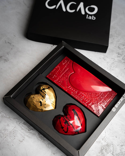 "Caja de 2 Maxi Corazones + Barra I Love You"