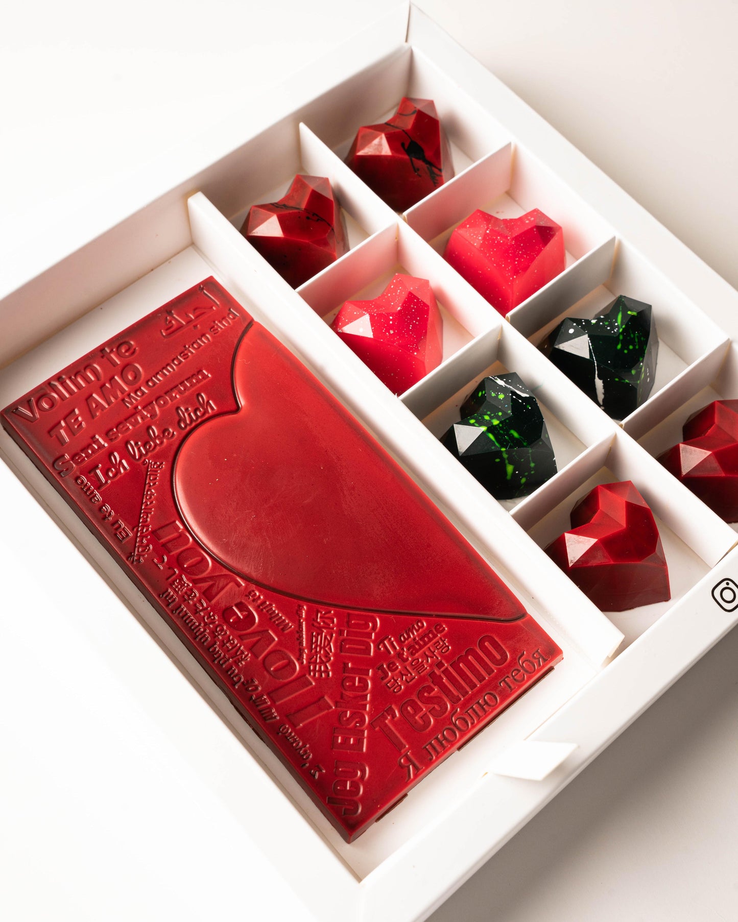 Caja de 8 Bombones + Barra I Love You